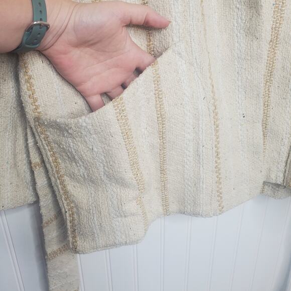 FAHERTY Women's June Lake Jacket Size Large Sand Dune Brown Textured Warm Belt - Picture 4 of 12